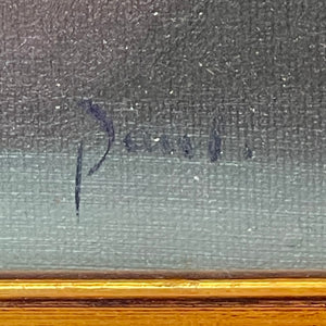 'Blue Flowers' Original Signed Oil on Canvas Painting