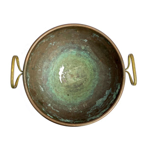 Antique Copper Pedestal Bowl