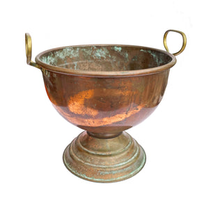 Antique Copper Pedestal Bowl