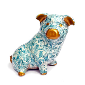 Vintage Decoupage Pig