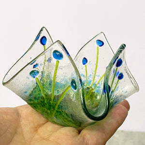 Fused Glass Handkerchief Vase