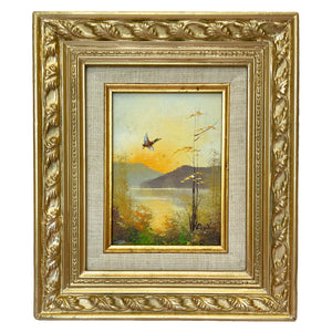 'Mallard at Sunset' Original Oil on Canvas