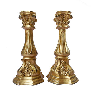 Pair of Ornate Gilt Candlesticks