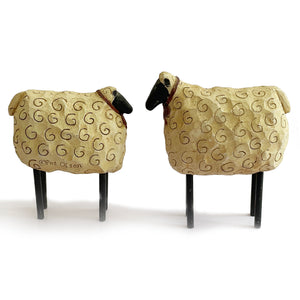 Pair of Pat Olson Sheep Figurines