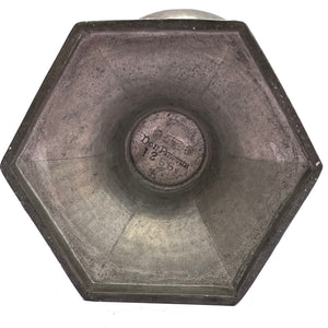 Hammered Pewter Vases Pair