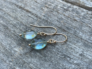 5.12 Carat 14k Gold Aquamarine Earrings