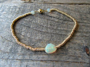 14k Gold Opal Ripples Bracelet