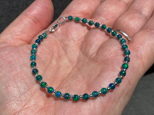Black Opal Bracelet in Sterling Silver