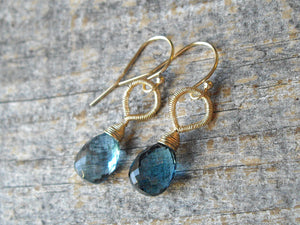 8.17 Carat London Blue Topaz Earrings