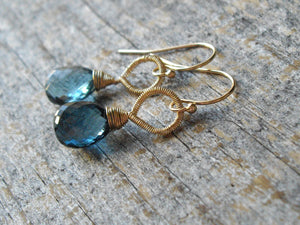 8.17 Carat London Blue Topaz Earrings