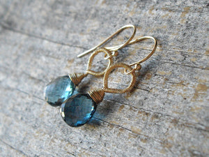 8.17 Carat London Blue Topaz Earrings