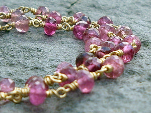 Pink Tourmaline Bracelet in 18k Gold