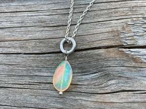 3.27 Carat Rainbow Opal Pendant