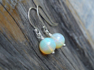 3.85 Carat Australian Opal Earrings