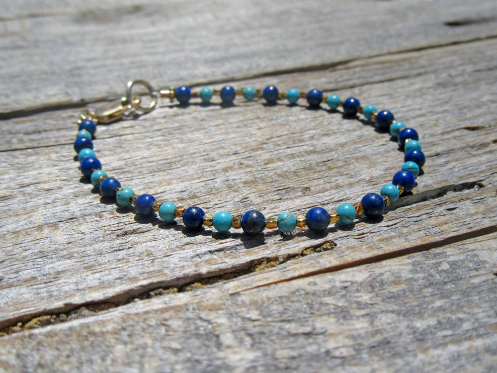 Turquoise & Lapis Lazuli Bracelet