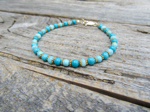 Turquoise & Peruvian Opal Bracelet