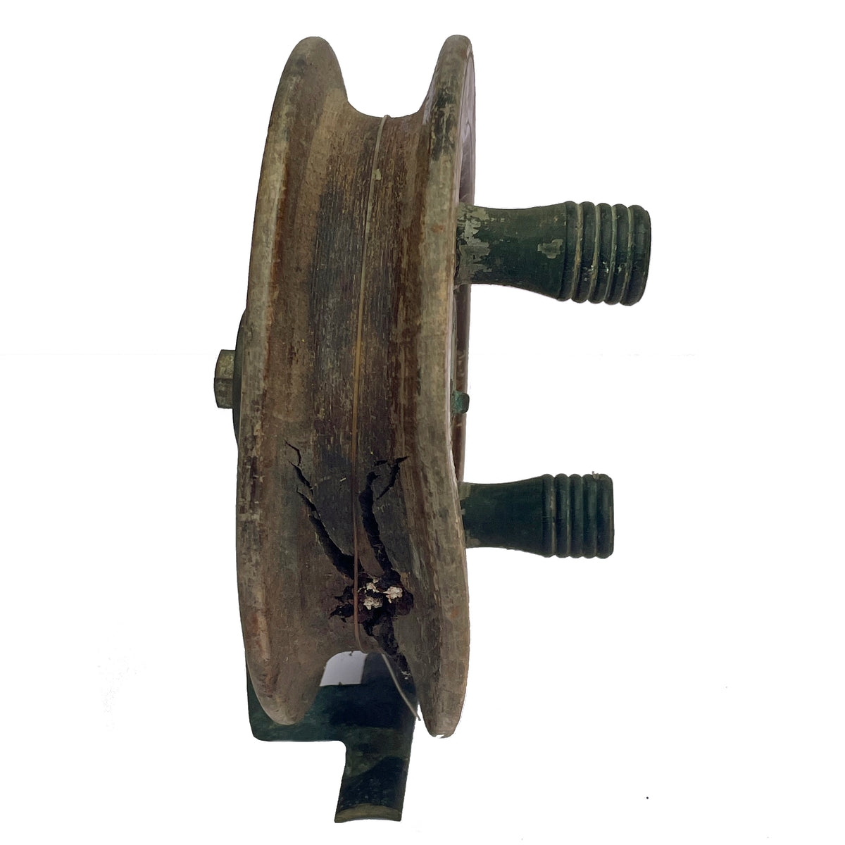 Antique Wooden Pulley