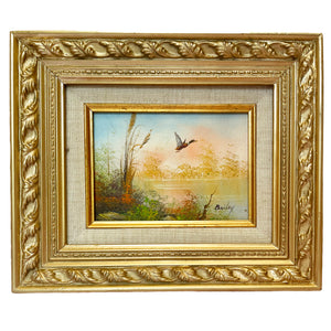 'Mallard in Flight' Original Oil on Canvas
