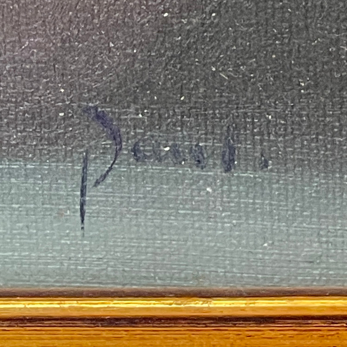 'Blue Flowers' Original Signed Oil on Canvas Painting