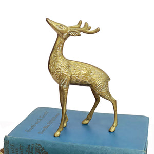 Vintage Brass Deer Pair