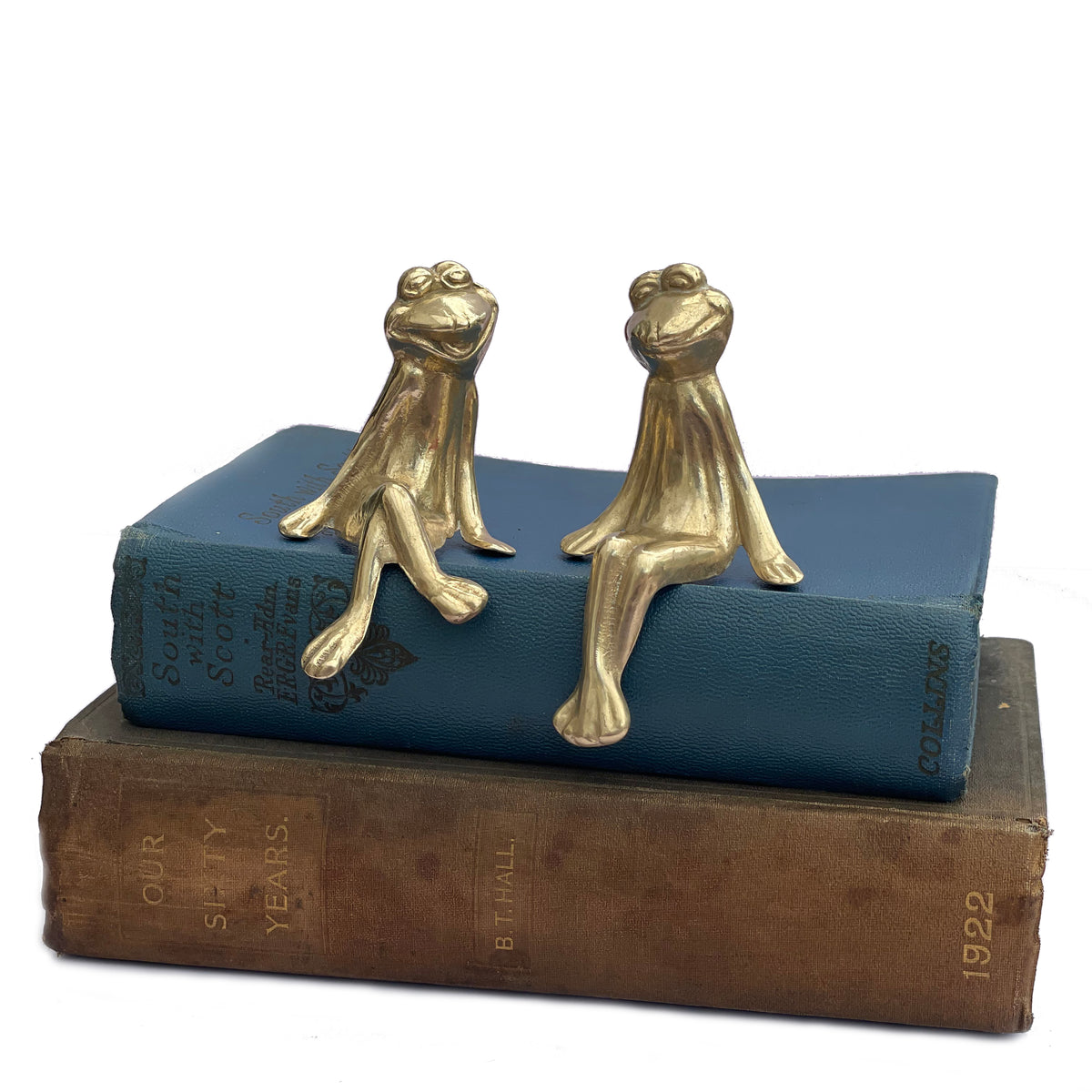 Brass Sitting Frogs
