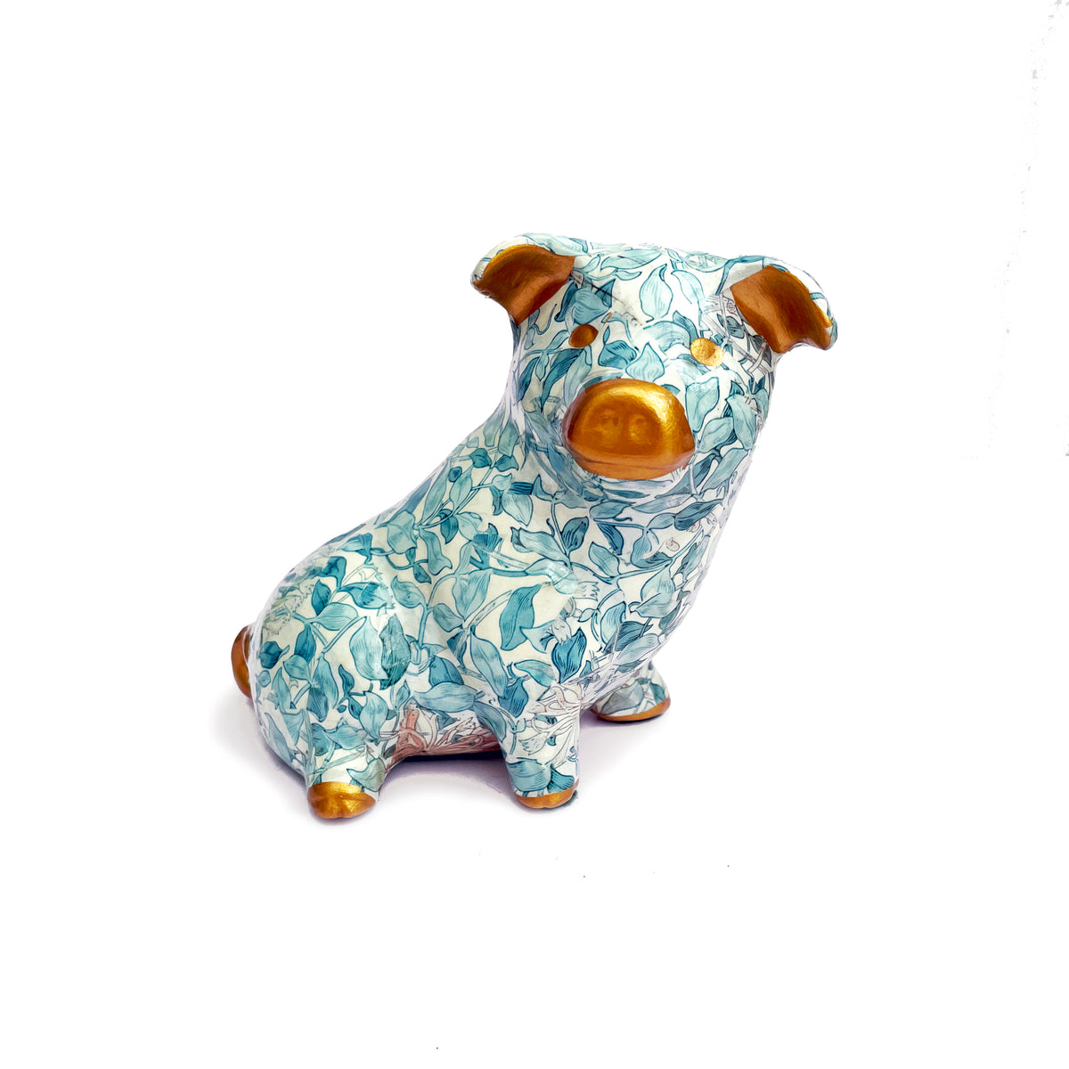 Vintage Decoupage Pig