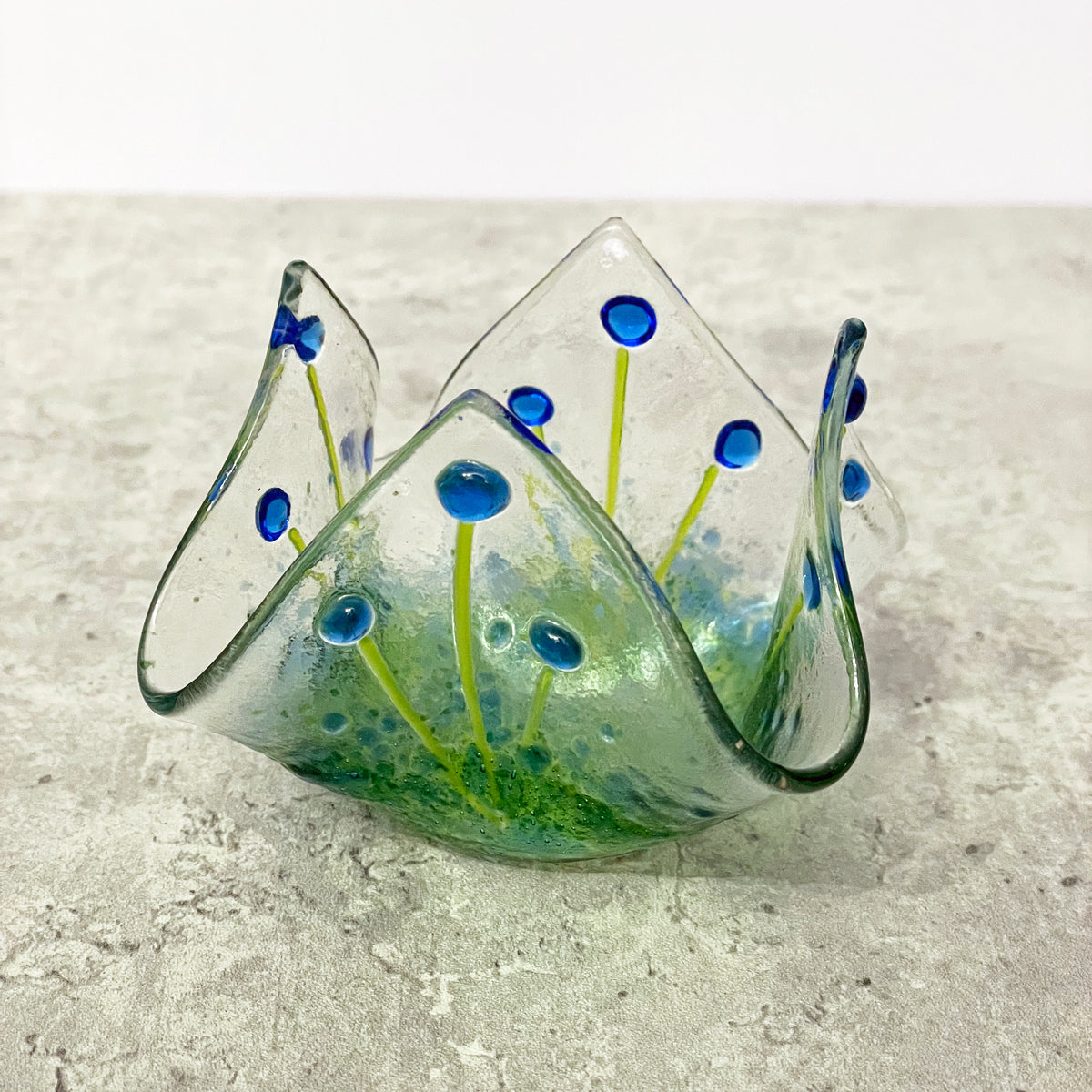 Fused Glass Handkerchief Vase