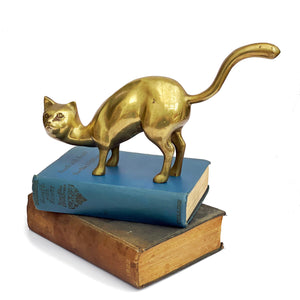 Large Brass Cat