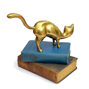 Large Brass Cat