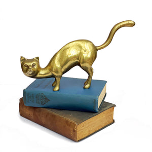 Large Brass Cat