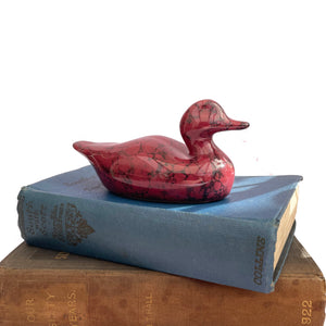 Red Ceramic Duck