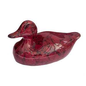 Red Ceramic Duck