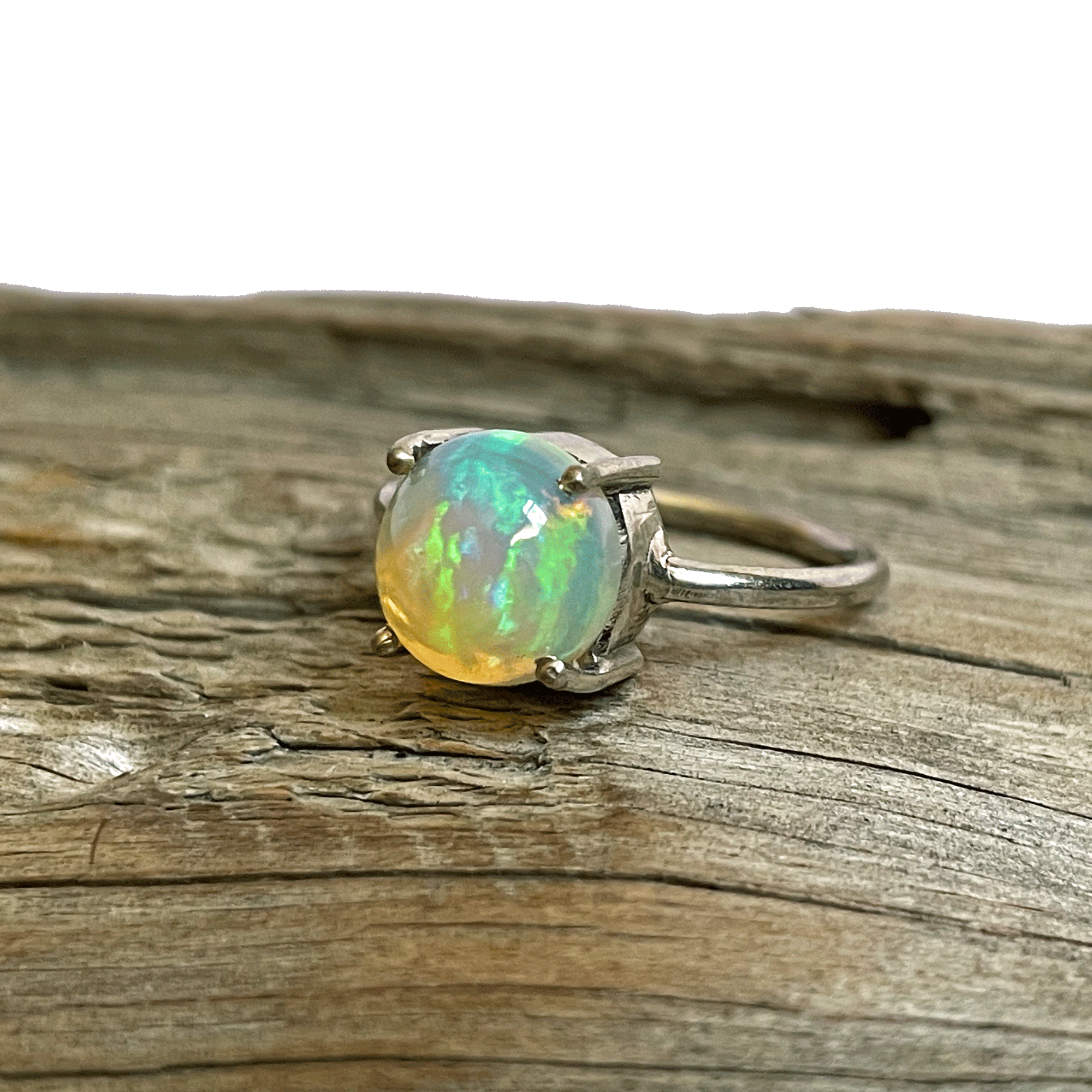 Round Opal Ring