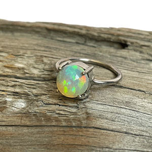 Round Opal Ring