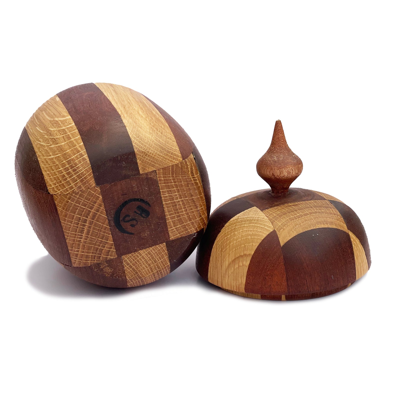 Striped Wooden Vessel