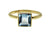 14k Gold Blue Topaz Ring