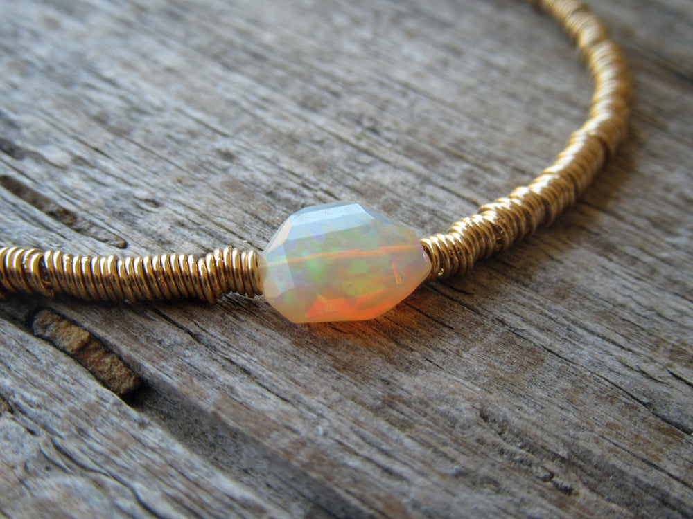 14k Gold Opal Ripples Bracelet