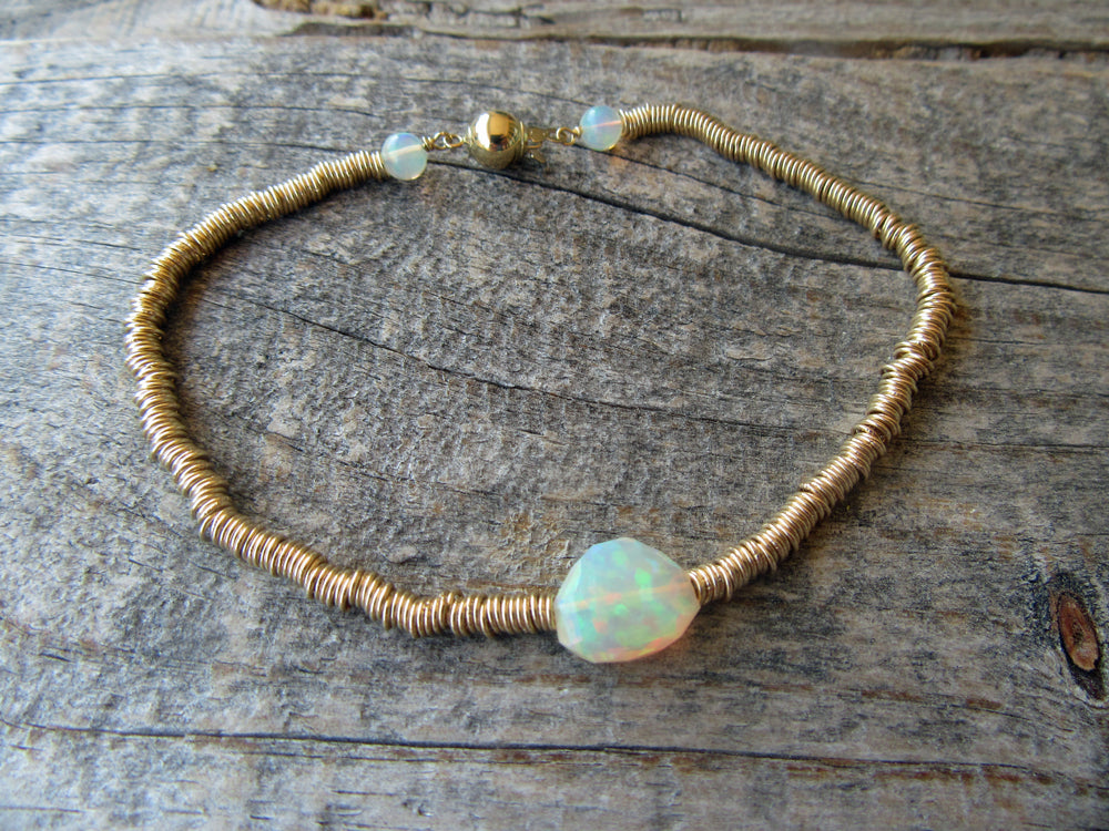 14k Gold Opal Ripples Bracelet