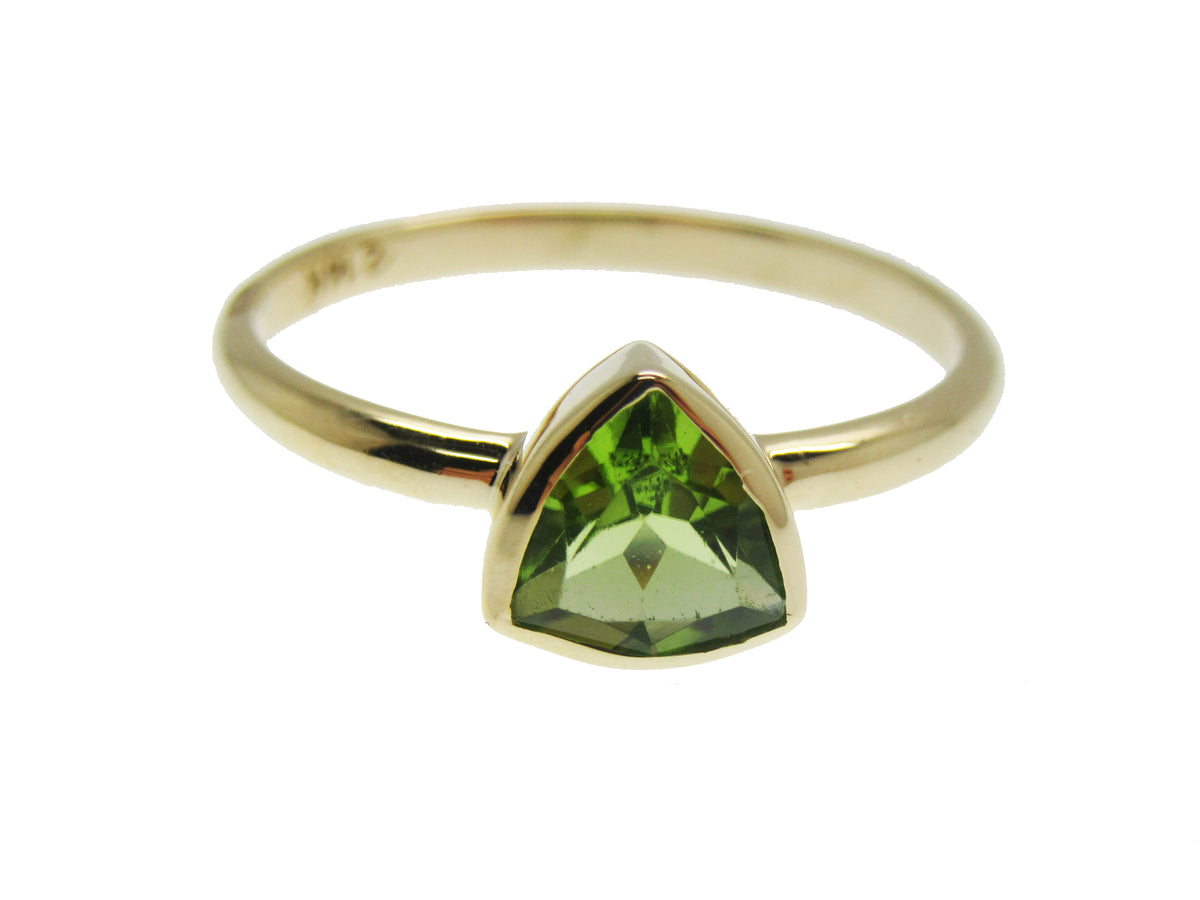 14k Gold Peridot Ring