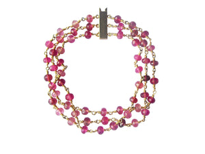 Pink Tourmaline Bracelet in 18k Gold