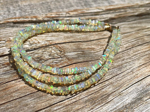 Three Strand Crystal Opal Bracelet