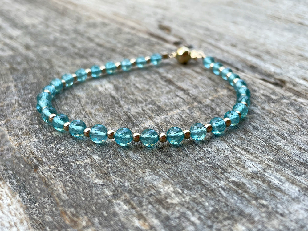 14k Gold Apatite Bracelet