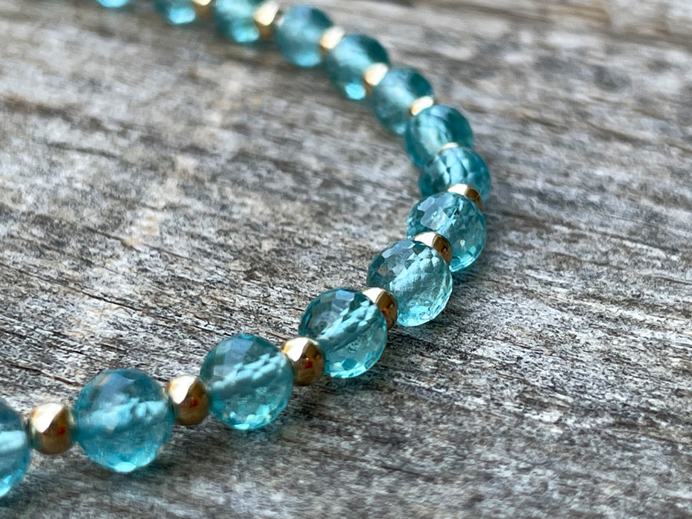 14k Gold Apatite Bracelet