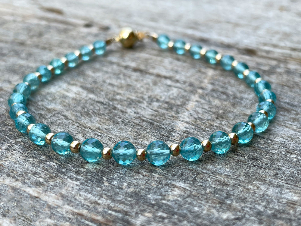 14k Gold Apatite Bracelet