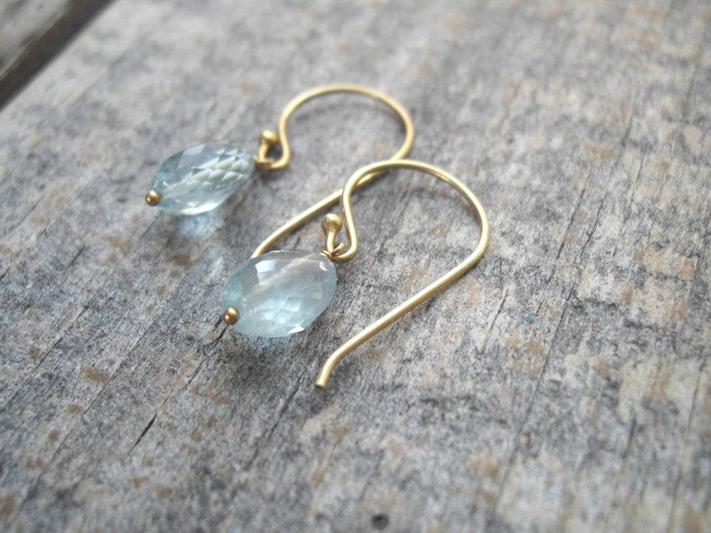 Aquamarine Earrings in Gold Vermeil