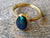14k Gold Black Honeycomb Opal Ring