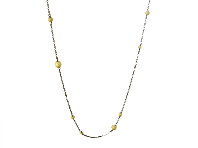 Black & Gold Collection Long Chain Necklace