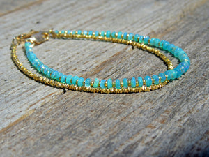 Blue Opal Bracelet Set