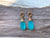 10.86 Carat Blue Peruvian Opal Earrings in 14k Gold