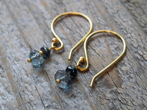 Blue Sapphire & London Blue Topaz Earrings